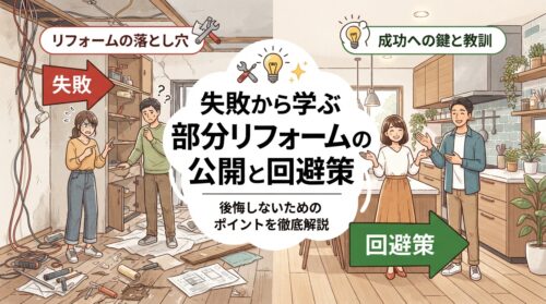 【失敗談から学ぶ】「こんなはずじゃなかった…」部分リフォームでよくある後悔と回避策